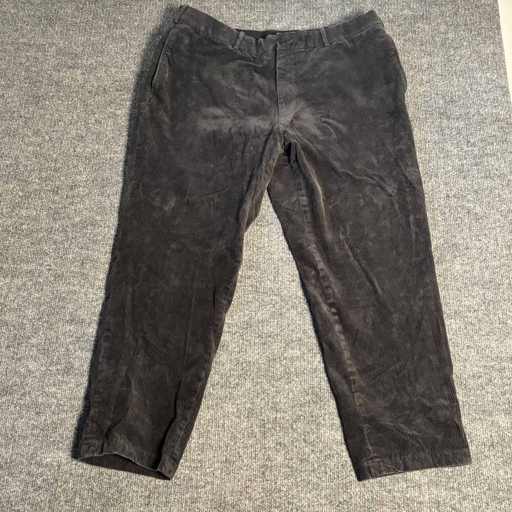 Uniqlo Dark Gray Corduroy Straight Leg Stretch Pants XL 36-39 Inch Waist